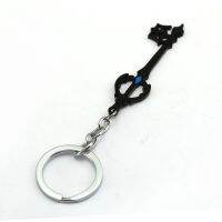 Game Kingdom Hearts Keychain Sora Black Keyblade Key Ring Holder Metal Women Men Fashion Car Key Chain Pendant Jewelry