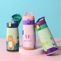 ❅ 350ml/500ml Kids Thermos Mug Double Stainless Steel Water Bottle Thermal Cartoon Vacuum Flask Water Bottle Tumbler for Children