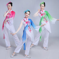 Chinese style hanfu dress classical dance yangko clothing female adult fan dance performance clothing national dance costume