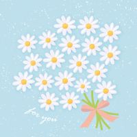 ♈✇▽ Small Daisy Embroidery Patch Stickers Mobile Phone Shell Ipad Hand Book Decoration Stickers Clothes Diy Bag Self-Adhesive Cloth Stickers