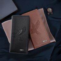 The new style mens wallet long  fashionable mens magnetic buckle hand bag large capacity multi-card slot wallet