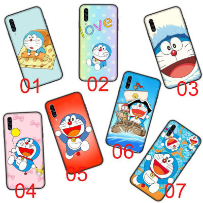 Doraemon อ่อนนุ่ม ซิลิโคน เคสโทรศัพท์ หรับ Samsung A01 A50S A31 M31 M21 A51 A10S A30S A11 A20 A50 A21S A21 M30 A71 A20S A70 M30S A30 A10 M51 Black ปก