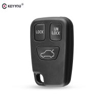 Keyyou รีโมท Fob 3ปุ่มซองใส่กุญแจรถที่หุ้มกุญแจ Auto เปลี่ยนเคสกุญแจมีแง่งไม่ได้ตัดสำหรับวอลโว่ S70 V70 C70 S40 V40 98-05