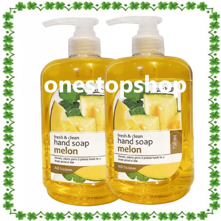 Melon Antibacterial No Triclosan Hand Soap Hand Wash 750mL x2 Lazada PH