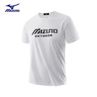 Mizuno ชุดเสื้อยืดลำลองผ้าไอซ์ซิลค์แขนสั้นแห้งเร็ว,ผ้าไอซ์ซิลค์แขนสั้นแห้งเร็วสำหรับใส่ทำกิจกรรมนอกบ้านสำหรับผู้ชายใส่เป็นคู่คอกลมเสื้อผ้าสำหรับฤดูร้อน