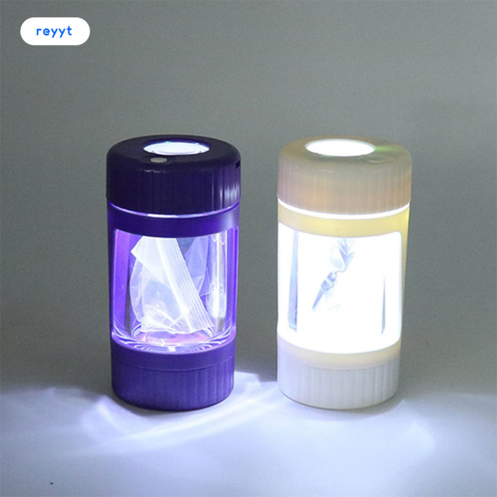 ขวดโหลแว่นขยายพร้อมป้องกันกลิ่นขยายไฟ-led-ภาชนะสมุนไพร-usb-ภาชนะแบบชาร์จไฟได้