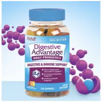 Schiff Digestive Advantage Probiotic Gummies Natural Fruit 120 Gummiesโ ปรไบโอติก 120 Gummies