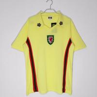 2022 2023 ล่าสุด เสื้อกีฬาแขนสั้น ลายทีมชาติฟุตบอล Wales away 1976/79 Wales สไตล์วินเทจ ไซซ์ S-XXL AAA