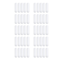 50 Pcs 25mm(1 Inch) Magnetic Stirrer Mixer Stir Bar,White Color,Laboratory Bar,Stir Plate Bar,7mm25mm Stir Bars