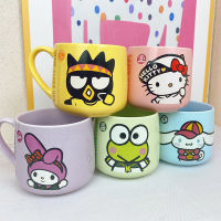 Hello Sanrio ถ้วยเซรามิค Kawaii อะนิเมะ Kuormi น่ารัก Cinnamoroll สำนักงานเครื่องดื่มน้ำแก้วกาแฟของเล่นวันเกิดของขวัญ