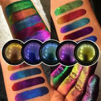 ∋◐۞ Chameleon Metallic Shiny Eye Shadow Pallete Glitter Eyeshadow Palette Cream Chameleon Pigments Cream Eyes Makeup Party Cosmetic