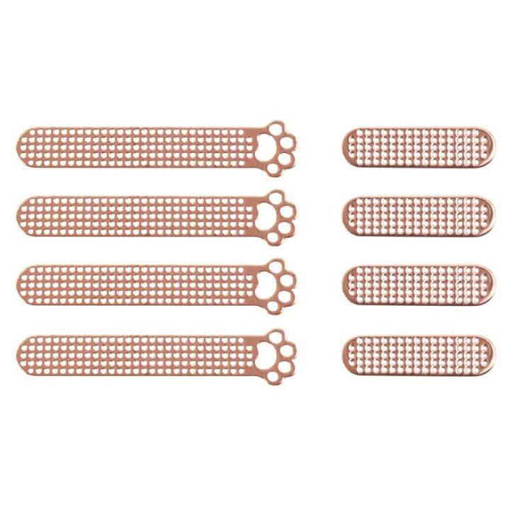 สติกเกอร์ตาข่ายกันฝุ่นโทรศัพท์8ชิ้นลำโพงหูฟังรูปอุ้งเท้าแมวแผงป้องกันฝุ่นสำหรับตาข่ายโลหะกันฝุ่น12-13-pro-max