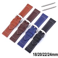 PU Leather Watchbands Bracelet Black Blue Brown Coffee Watch Strap Women Men 18mm 20mm 22mm 24mm Wrist Bands