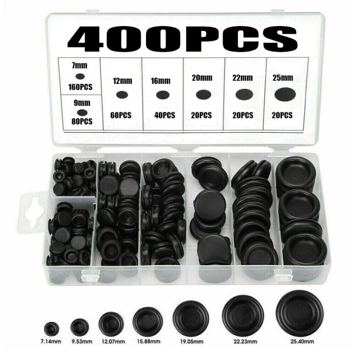 400pcs-single-side-guard-coil-rubber-grommets-blanking-open-closed-blind-grommet-set-in-assorted-sizes