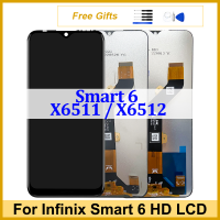 จอ LCD แบบดั้งเดิม6.6นิ้วสำหรับ Infinix Smart 6 HD X6511 X6512จอแสดงผลหน้าจอสัมผัสอะไหล่เปลี่ยนชุดประกอบดิจิไทเซอร์