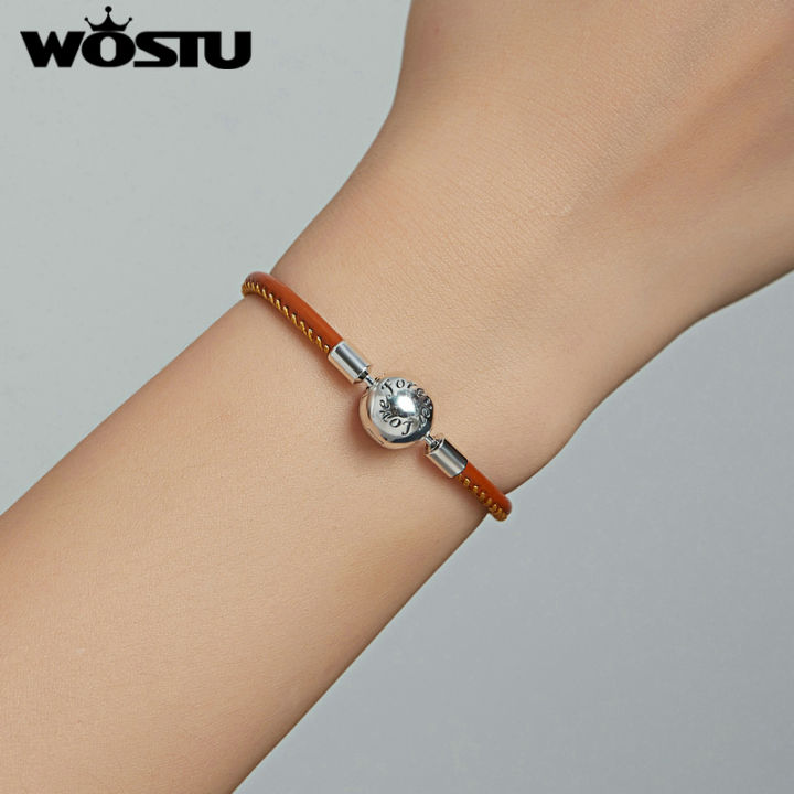 wostu-925-sterling-silver-vintage-forever-family-bracelet-brown-leather-bracelet-for-women-fashion-jewelry-cqb215
