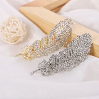 แฟชั่นเกาหลี Rhinestone Feather คลิปผมอุปกรณ์เสริมผมสำหรับผู้หญิงหรูหรา Chic Barrette Pins เครื่องประดับสาว Spinki Do Wlosow