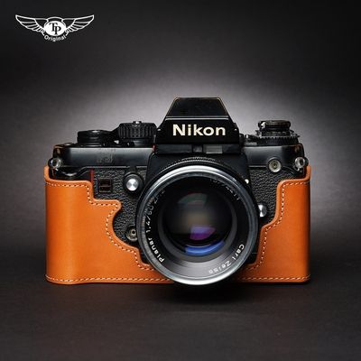 งานฝีมือภาพกล้องหนังแท้ Cowhide กระเป๋าร่างกายกล่องกรณีสำหรับ Nikon F3 F3HP F3AF F3T แขนป้องกันกล่องฐาน