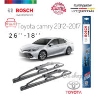 ใบปัดน้ำฝน ซิลิโคน ตรงรุ่น Toyota Camry ปี 2012-2017 ไซส์ 26-18 ยี่ห้อ BOSCH ของแท้ จำนวน 1 คู่**จบในร้านเดียว**จัดส่งไว