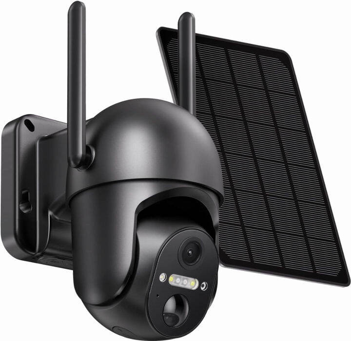 Solar Security Cameras Wireless Outdoor, SEHMUA 2K 360° View Battery
