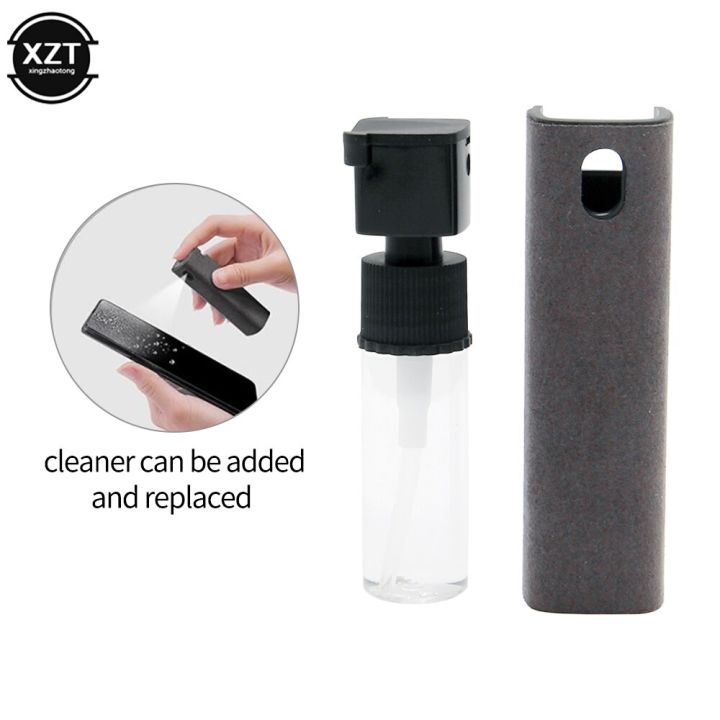 2 In 1 Phone Screen Cleaner Spray Computer Screen Dust Removal Microfiber  Cloth Set Cleaning Artifact Without Cleaning Liquid