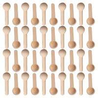 50/100/200Pcs Mini Wooden Spoons Home Kitchen Cooking Spoons Tool Scooper Salt Seasoning Honey Coffee Spoons