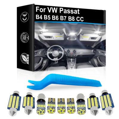 【CW】Car Interior LED Light Kit For Volkswagen Passat B4 B5 B6 B7 B8 CC Lamp Fittings White Ice Blue Easy Replacement No Error