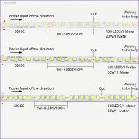 ☊ 3 Meters SMD2835 strip 7MM 100LEDs 120LEDs and 180LEDs constant current LED ribbon single color 3000K 6500K flexible LED belt .