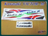 KAWASAKI  VICTOR- M year 1996 BODY STICKER SET "GREEN" #สติ๊กเกอร์ตัวรถ สำหรับรถสีเขียว คาวาซากิ เคลือบเงา งานคมชัด