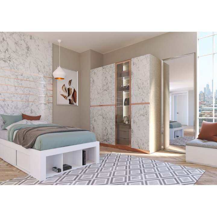 SB Design Square SB FURNITURE ตู้เสื้อผ้า รุ่น Wardrobe Plus สีขาว