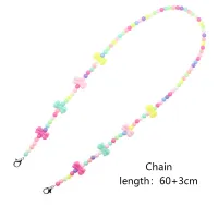 Candy Color Love Butterfly Lanyard Mouth Chain Glasses Chain Face Belt