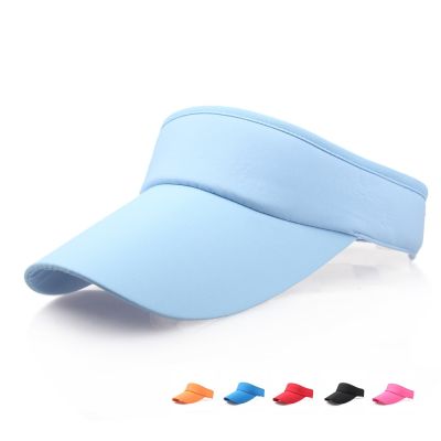 【CC】Hot Sale Men Women Summer Solid Visor Sun Plain Hat Casual Ajustable Empty top Unisex Sunscreen Cap Cool casquette Lowest Price