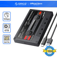 Orico เคสฮาร์ดไดรฟ์ภายนอก SATA เป็น USB 3.0 2.5 นิ้ว 5Gbps Type C HDD 6Gbps พร้อมสติกเกอร์ DIY (2580U3)