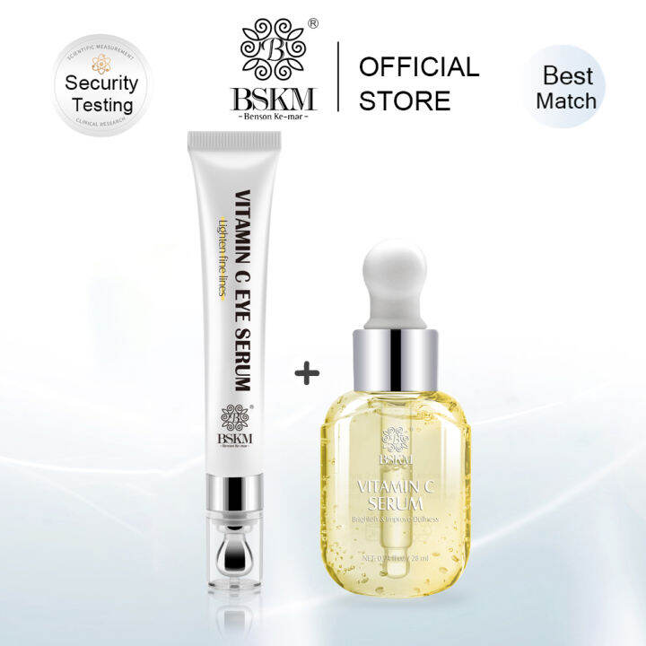 BSKM Vitamin C Serum&Eye Cream for Dark Circles Facial Antiaging