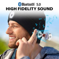 Wireless Headphone Earphone Knit Hat Beanie Bluetooth Built-in Stereo Speakers LED Lighted Hat Smart Headphone Cap Outdoor Sport