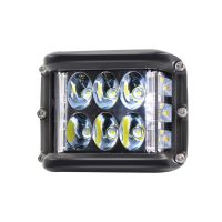 CarCool ไฟแฟลช LED 45W ทำงาน,ไฟแฟลชสามแถวกันน้ำ IP67สำหรับรถยนต์รถบรรทุกเรือ