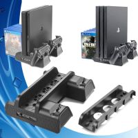 PS4 Slim/PRO Console Vertical Stand+Cooling Fan Cooler+Controller Charger Holder Storage Charging Station for SONY Playstation 4