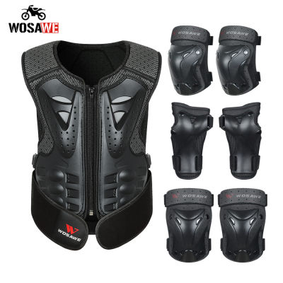 WOSAWE Kids Motorcycle Armor Vest Scooter Back Bandage Bike Bicycle Sports Protective Gear MTB Snowboard Ski Body Protection