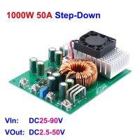 50A 1000W Buck Converter 25-90V To 2.5-50V Step-Down Power Module Adjustable Regulated Voltage Power Supply Electrical Circuitry  Parts