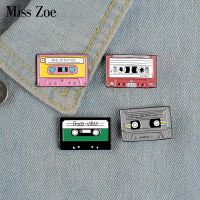 hot【DT】 90s Music Tape Enamel Pin Best Song Brooches for Lapel Old-school Badge Jewelry