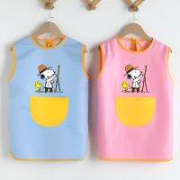 【Baixiang Flower City】    ✢ Kindergarten Overall Custom Logo Children Painting Apron Ma3 Jia3 Waterproof Summer Protective Clothing Sleeveless Thin Model