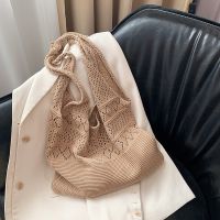 Lazy wind large bag temperament casual bag 2022 new trendy summer knitted bag foreign style large capacity womens bag