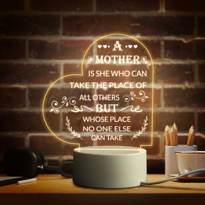 Mom Gift Bedroom Night Lamp Night Light To Mom Warm Room Decor Ornaments Personalized Birthday Christmas Gifts for Mother