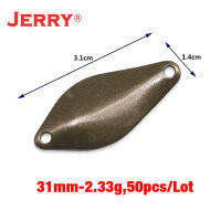 Jerry 50pcs brass fishing spoons unpainted blank area trout spoons wobbling blinkers pesca spinner bait