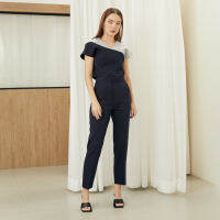 PIMNATTA Iris Pants Navy กางเกงขาเดฟ สีกรมท่า