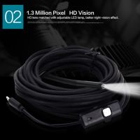 เลนส์กล้องโฟกัส 7 มม 1.5 ม กันน้ำ 6 LED Android Endoscope Mini USB Cable Endoscope