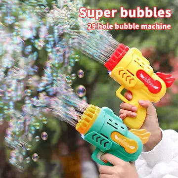 32-Hole Electric Bubble Gun Automatic Gatling Bazooka Bubble Maker Machine  Children Gift Summer Outdoor Soap Bubbles Blower Toy