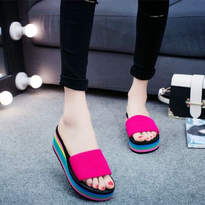 slippers female summer 2023 fashion joker han edition student flat leisure a word procrastinates contracted shoes