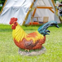 【Ready Stock】 ♦❀♨ D50 [SunnimixfaMY] Resin Rooster Statue Chicken Statue Decorative for Patio Lawn Backyard Garden Decoration