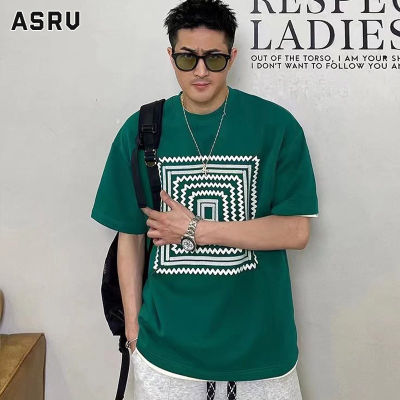 ASRV เสื้อยืดผู้ชาย เสื้อผ้าผู้ชาย t shirt for men เสื้อยืดแขนสั้นผู้ชาย,เสื้อยืดแฟชั่นแขนครึ่งหลวมเทรนด์